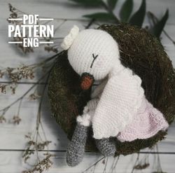 PATTERN Crochet Swan Princess Ballerina - Pretty Dolls Amigurmi ,Swan English pattern