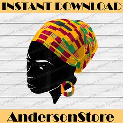 funny kente cloth head wrap for african american women black history, black power, black woman, since 1865 png