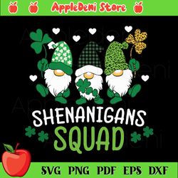 Shenanigans Squad St Patricks Day Svg, St. Patrick Svg, Green Shamrock Svg
