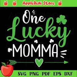 One Lucky Momma Svg, Holidays Svg, St.Patrick's Day Svg, St. Patrick Svg, Green Shamrock