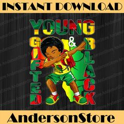 Black History Month Decorations Top Young Gifted Black Boys BLM, Freedom, Black woman, Since 1865 PNG Sublimation