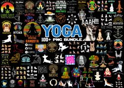 Fitness Yoga PNG Bundle, Yoga TShirt Bundle, Yoga Exercise PNG,  yoga funny png sublimation, Instant download