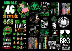 St Patrick's Day PNG Bundle | 46 Shirt Designs | Funny St Patrick's Quotes | Irish PNG | Lucky PNG | St Patrick's Cut Fi
