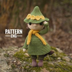Snufkin amigurumi pattern, Forest Boy, Fisherman crochet pattern