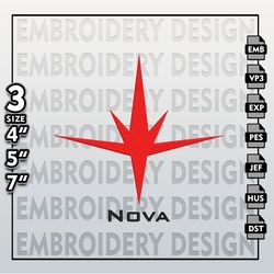 Nova Corps  Embroidery Designs, Nova Corps Logo Embroidery Files, Marvel Comics Machine Embroidery Pattern