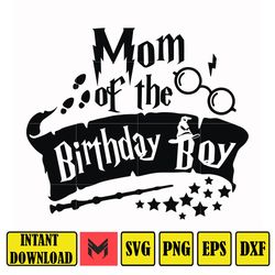 HRPT00016-Mom of the birthday boy svg, png, dxf, eps file HRPT00016