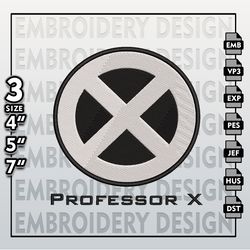 Professor X  Embroidery Designs, Professor X Logo Embroidery Files, Marvel Comics Machine Embroidery Pattern