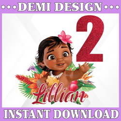 Personalized Name And Ages, Moana Birthday Girl PNG Digital File Birthday Girl Moana family   Baby Girl Png Moana Prince