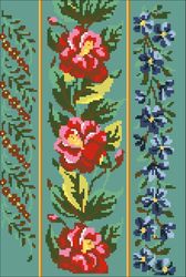 PDF Cross Stitch Pattern - Counted Antique Sampler - Reproduction Vintage Scheme Cross Stitch 19th century