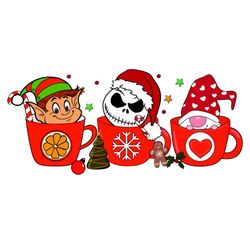 Jack Skellington Christmas Coffee Png, Christmas Coffee Png