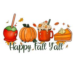 Happy Fall Y'all Thanksgiving  Png, Thanksgiving Pumpkin Png