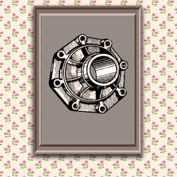 Digital wall abstract steampunk posters