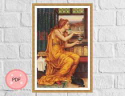 Cross Stitch Pattern,The Love Potion, Evelyn De Morgan ,Pdf ,Instant Download , X Stitch Chart,Full Coverage