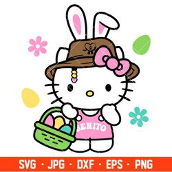 Easter Benito Kitty Svg, Easter Bunny Svg, Happy Easter Svg, Bad Bunny Svg, Cricut, Silhouette Vector Cut File