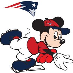 New England Patriots With Mickey Svg, Sport Svg, New England Patriots, New England, Patriots NFL Lover, Patriots NFL Svg