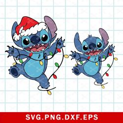 Stitch Christmas Bundle Svg, Stitch Christmas Svg, Cartoon Christmas Svg, Png Dxf Eps File