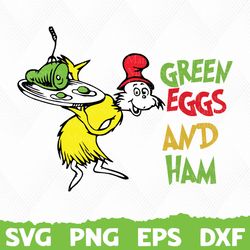 Green eggs and Ham, Dr Seuss Svg, Dr Seuss Cat In The Hat Svg Clipart, Ham svg, green eggs, Dr Suess Png, Dr Suess Day