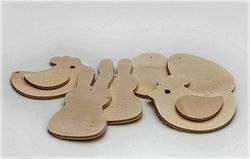 Digital Template Cnc Router Files Cnc Easter Figurines 4 mm Files for Wood Laser Cut Pattern