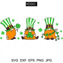St Patricks Day Gnomes With Clover Svg, Irish Gnome clipart png sublimation Shirt Design, Shamrock LUCKY St paddys day