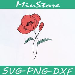 Poppy Flower SVG,png,dxf,clipart,cricut
