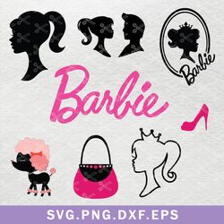 barbie bundle svg, barbie svg, barbie dolls svg, png dxf eps file