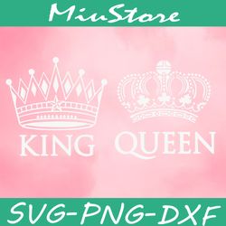 Crown King And Queen Svg,png,dxf,cricut
