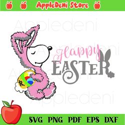 Snoopy Happy Easter SVG, Easter Snoopy Svg, Peanuts Gang Svg, Woodstock Svg