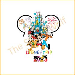 Disney Family Trip 2023 Disney Mickey And Minnie Head 2023 Svg