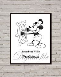 Mickey Mouse Baby Disney Art Print Digital Files nursery room watercolor
