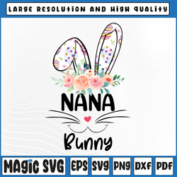 Cute Nana Bunny Easter Png, Sublimation PNG Digital Download, Printable Easter - Rabbit, Easter, Sublimation Download