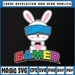 Easter Bunny Gamer Svg, Rabbit Easter Day Gaming Boys Girls Kids svg, Easter, Sublimation Download