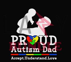 Proud Autism Dad Svg, Autism Puzzle Piece Logo Svg , Autism Awareness Svg File Cut Digital Download