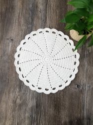 Set of 4 crochet PLACEMAT Crochet doily Knitted coaster Napkin Table decoration