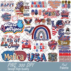 4th of July Bundle. 4th of July - 4th of July Bundle - 4th of July Quotes Bundle, Patriotic Png, Fourth of july bundle,
