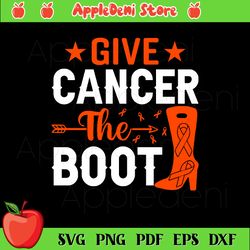 Give cancer the boot svg