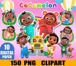 Cocomelon 10 Digital Paper, 150 Png Clipart Download