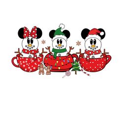 Mickey Christmas Coffee Png, Disney Christmas Coffee Png