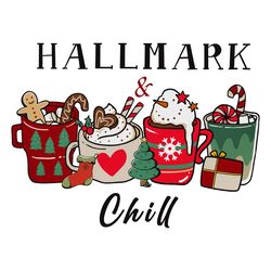 Christmas Coffee Hallmark Chill Png, Christmas Coffee Png