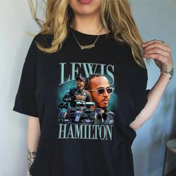 Lewis Hamilton Shirt - Formula 1 Racing Team Mercedes 90s Vintage x Bootleg Style Rap Tee, Gifts for Him and Her