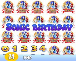 Sonic Birthday Bundle Svg, Sonic Birthday Svg, Sonic Svg, The Hedgehog Svg Png Dxf Eps File