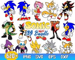Sonic Bundle Vector, The Hedgehog Svg, Sonic Character Svg, Sonic Svg, Png Dxf Eps File