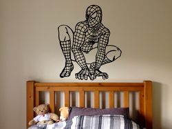 Spiderman Sticker, Super Hero, Comic Stars, Wall Sticker Vinyl Decal Mural Art Decor