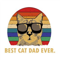 Vintage best cat dad ever svg, fathers day svg, happy fathers day, father gift svg, daddy svg, daddy gift, daddy life, g