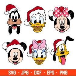 Disney Christmas Friends Bundle Svg, Christmas Svg, Disney Christmas Svg, Santa Claus Svg, Cricut, Silhouette Vector Cut