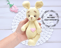 Easter bunny pattern, Amigurumi pattern bunny, Bunny doll handmade pattern, Handmade stuffed bunny, gift for girl, toy