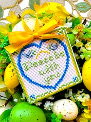 PEACE BE WITH YOU EASTER Ornament cross stitch pattern PDF by CrossStitchingForFun, Instant download