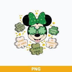 St Patrick's Day Minnie Head Png, Minnie Lucky Png, St Patrick's Day Png, Minnie Png Digital File