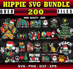 200 HIPPIE SVG BUNDLE - SVG, PNG, DXF, EPS Files For Print And Cricut