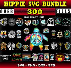 300 HIPPIE SVG BUNDLE - SVG, PNG, DXF, EPS Files For Print And Cricut