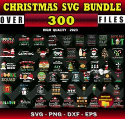 300 CHRISTMAS SVG BUNDLE - SVG, PNG, DXF, EPS Files For Print And Cricut